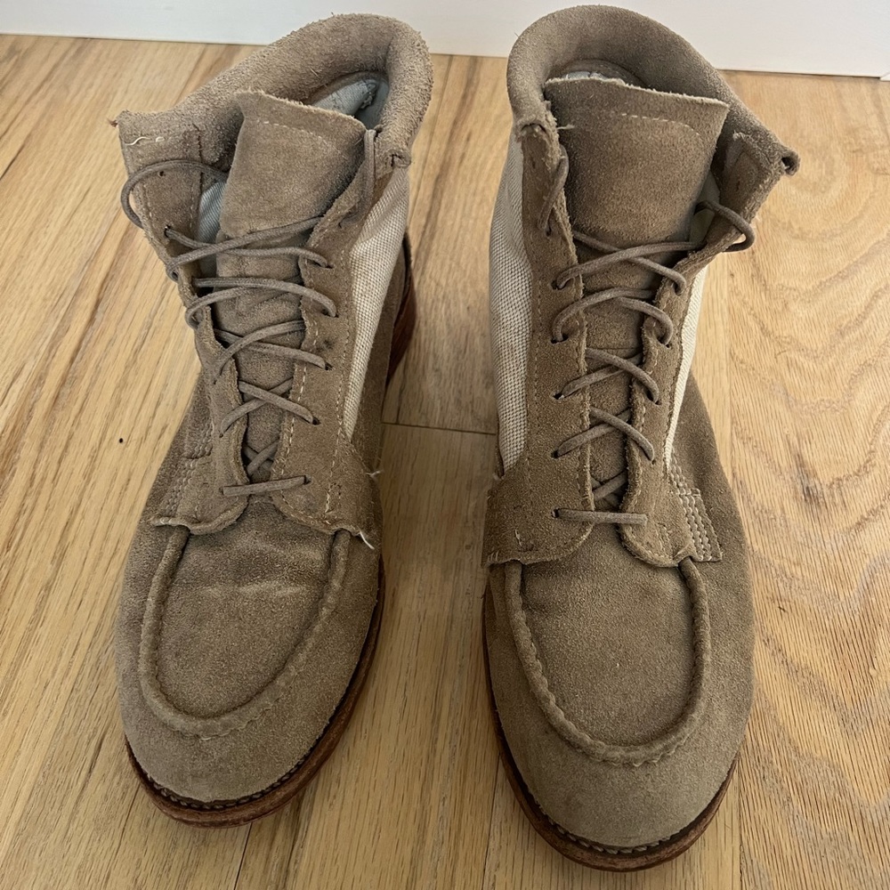 Suede Lace-up Boots